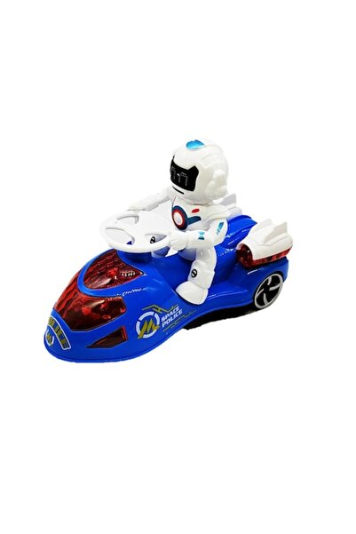 Vision Interactive Toy, Space Police Robot with Motorcycle, Lights and Sings, 18 cm, XXI