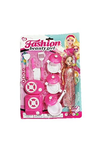 Vision XXI Set papusa, 'Kitchen Toy', cu 11 accesorii de bucatarie