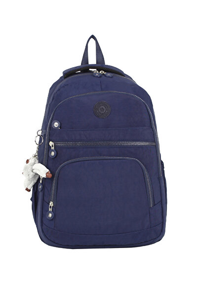 Dada Navy Blue School Bag with Side Pockets and Multiple Compartments