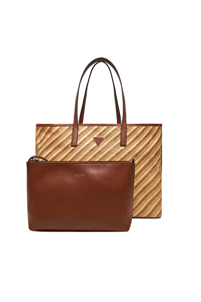 Guess Γυναικεία Τσάντα Χειρός Καφέ HWWS9318290