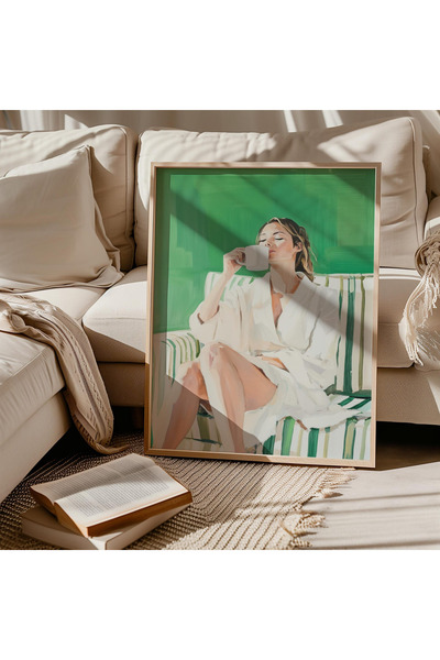 Tuba Decor Tablo dintr-o singură bucată cu rame din lemn pentru sufragerie, sufragerie, bucătărie