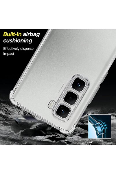 erorex Compatible With Infinix Hot 50 Pro Plus Case Cover Clear Protection Clear Tpu Anti-Scratch Camera…
