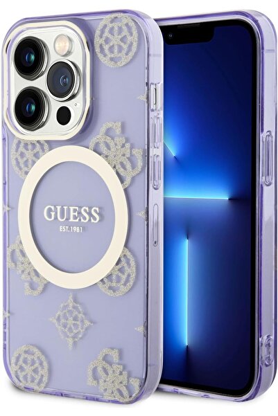 CG Mobile جراب Guess Vantage لهاتف iPhone 15 Pro - ذهبي/بنفسجي