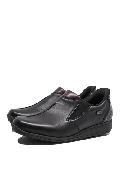 Rieker Casual Orthopedic Slip-On Shoes Black Leather