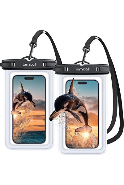 Lamicall Waterproof Phone Case Pouch Crossbody Lanyard - 2 Pack (IPX8)