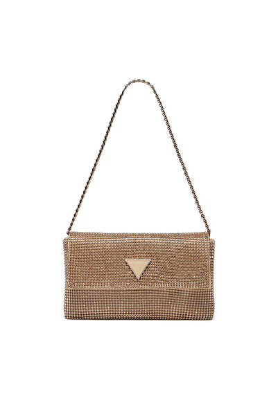 Guess Γυναικεία Τσάντα Χειρός Χρυσή HWRP9350700