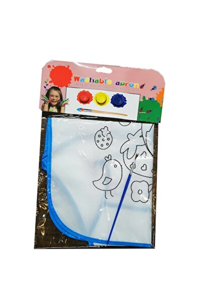 Vision XXI Șorț de protecție pentru pictură, băieți, cu pensulă și guașă, 48x...