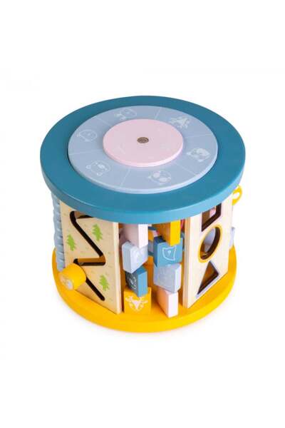 Nurio Cub de activități din lemn 11 în 1 - Jucărie pentru bebeluși -