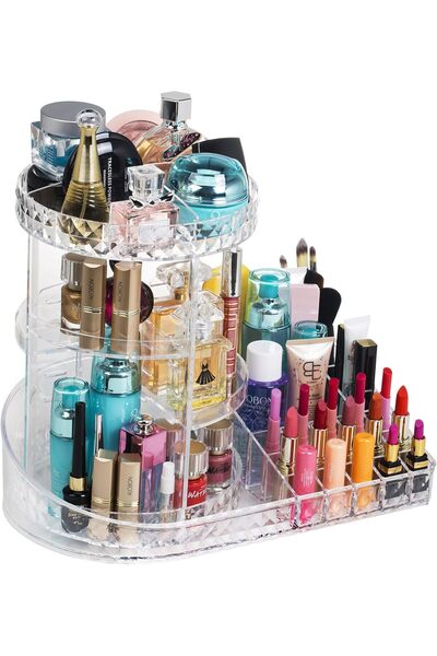 GOTA Adjustable Makeup Organizer 360 Degree Rotating for Cosmetics, Lipsticks...