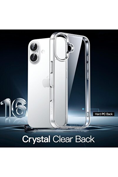 JETech Case for iPhone 16 (6.1-inch) Clear, Non-Yellowing Shockproof Bumper