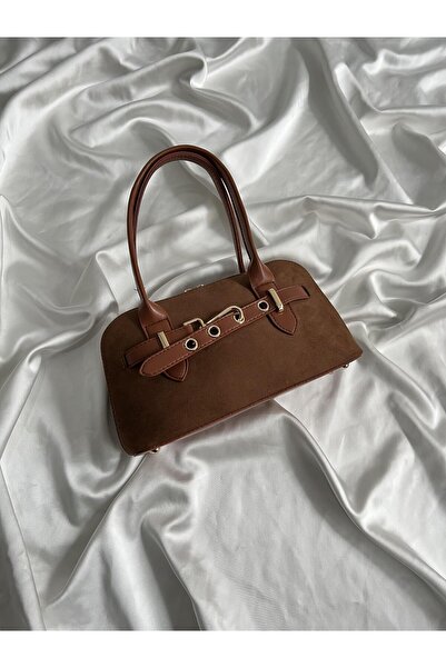 Mia Collection حقيبة يد وكتف نسائية موديل كارلوس من جلد الغزال باللون البني