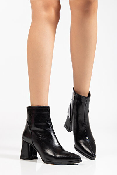 wolfcity Siyah Yanki Bot Sade Kadın Ayakkabı 9-9-0