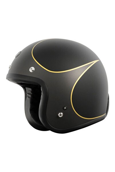 TORC T-50 Del Mar Hardy Açık Motosiklet Kaskı Mat Siyah Gri