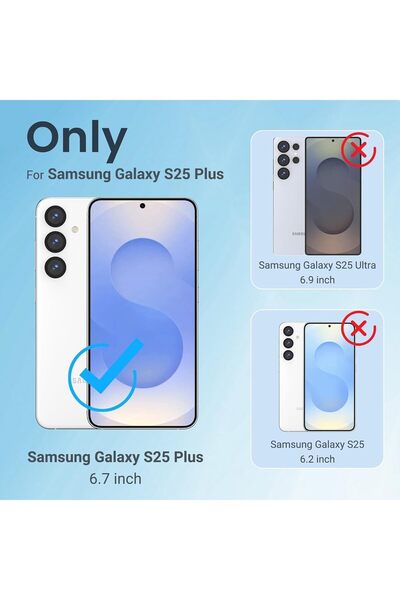 erorex For Samsung Galaxy S25 Plus Case Clear, Wireless Charging Anti-Yellowing Military-Grade Protection…