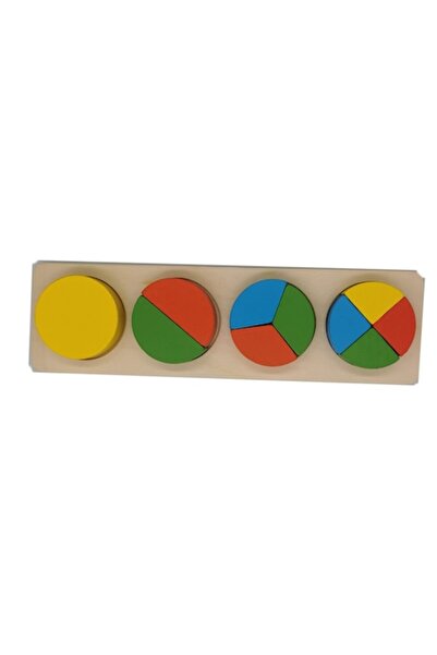 Vision XXI Wooden Sorting Puzzle, Round Geometric Shapes, 30cm, VisionXXI