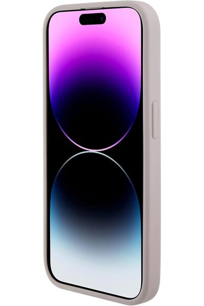 CG Mobile Guess Croco Case with Triangle Logo for iPhone 15 Pro - Dark Gray