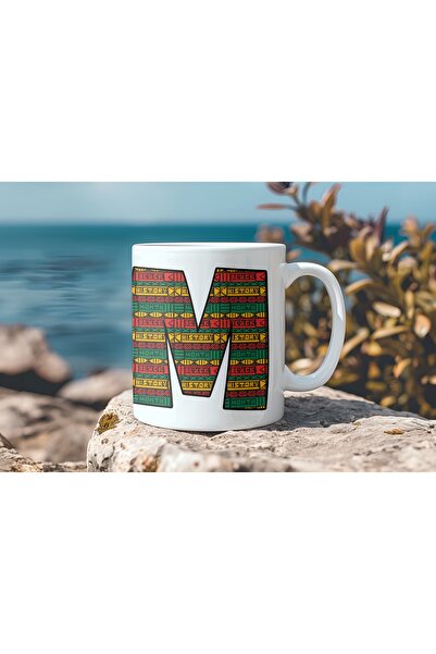 Beramussa كوب بنمط عرقي على شكل حرف M - كوب شاي وقهوة على الطراز الأفريقي - ه...