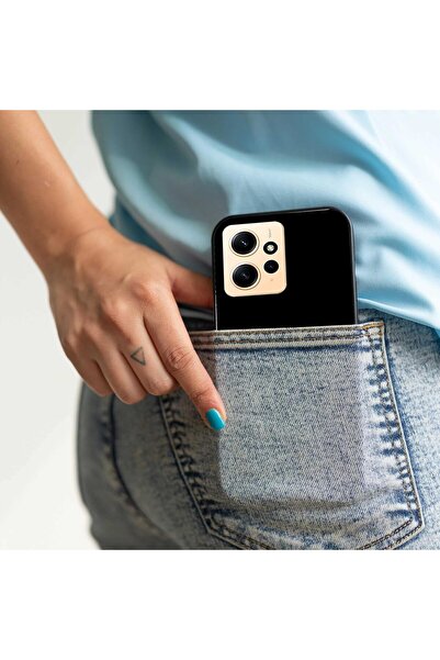 Generic Solid-color Protective Case with Soft Black Sides for Xiaomi Redmi Note 12 (4G) - Black - Polycarbon