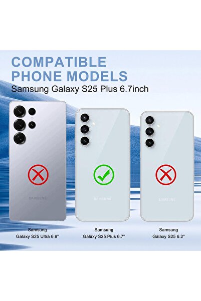 erorex Hybrid Clear Crystal Case Compatible With Samsung Galaxy S25 Plus Tpu + Polycarbonate Technology,…