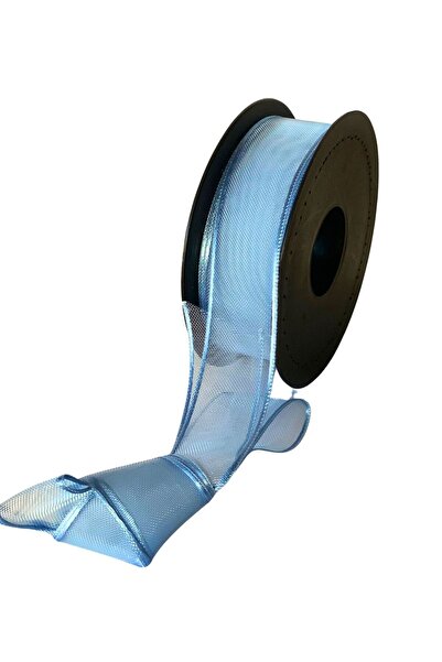 EL İŞİ DİY CRAFT شريط قماش شيفون أزرق 2 سم × 20 متر لتغليف الهدايا اليدوية الصنع وتزيين الأشرطة بنفسك