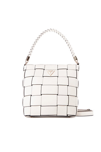 Guess Γυναικεία Τσάντα Χειρός Λευκή HWWG9661030