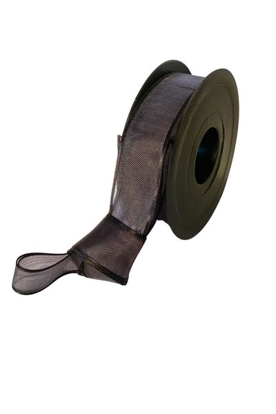 EL İŞİ DİY CRAFT Black Chiffon Tulle Fabric Ribbon 2 cm X 20 Meters Handcrafted Gift Wrapping DIY Decoration Ribbon Bow