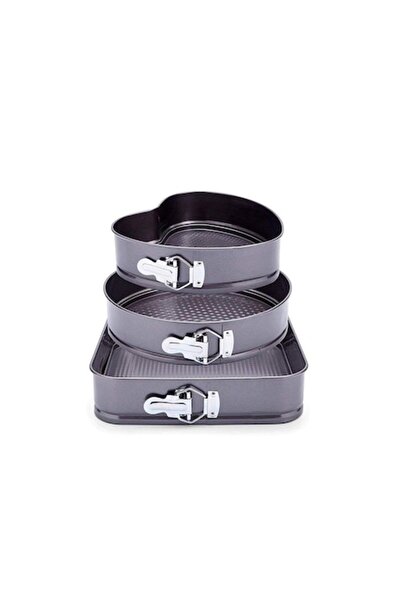 Doty Set 3 forme pentru prăjituri/patiserie MyCake, margini și bază detașabile, materiale de calitate, rotunde, pătrate și înalte