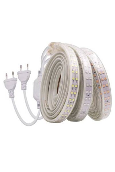 Asşerit Led Hortum Şerit Led Çift Sıra 156 Led'li Gün Işığı 8 Metre Renk 220 Volt Tak Çalıştır