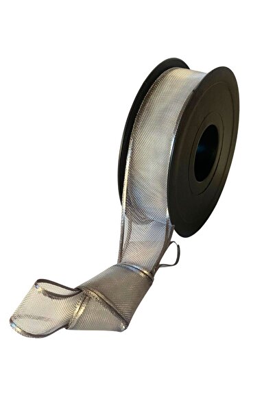 EL İŞİ DİY CRAFT Gray Silver Chiffon Tulle Fabric Ribbon 2 cm X 20 Meters Handcrafted Gift Wrapping Decoration Ribbon Bow