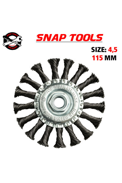 SNAP TOOLS 4.5" Braided Iron Disc Brush Nut