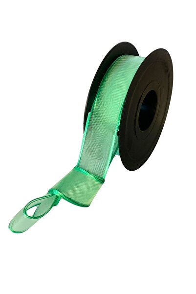EL İŞİ DİY CRAFT Green Chiffon Tulle Fabric Ribbon 2 cm X 20 Meters Handcrafted Gift Wrapping DIY Decoration Ribbon Bow