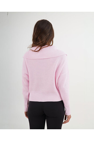VELZANA Pink Zippered Cardigan