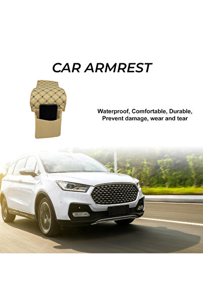 Generic Handrail Pad for Car Armrest Waterproof, Comfortable & Durable Protection Beige/Black