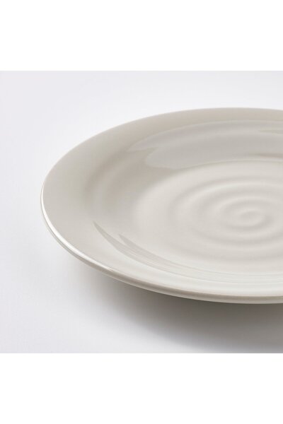 IKEA SANDSKÄDDA Side plate, light grey-beige, 20 cm