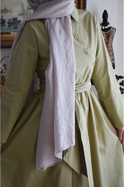 EMİNOS BUTİK Rochie din bumbac cu nasturi încrucișați