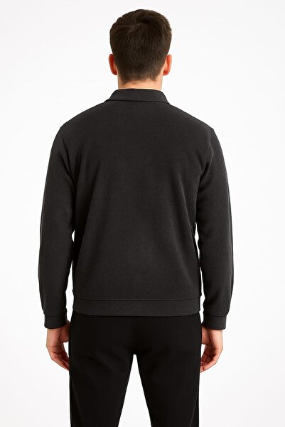 Markova Cepli Ve Fermuarlı Gömlek Yakalı Erkek Hırka Polyester Kumaş 735