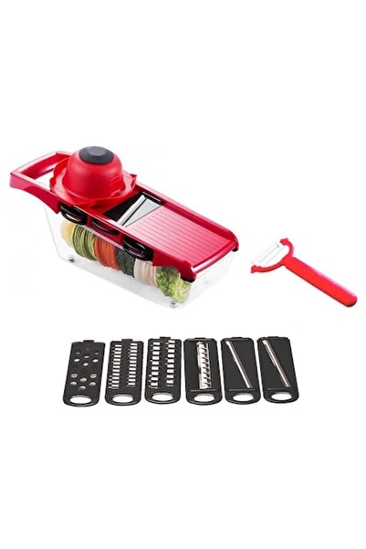 Doty Răzătoare multifuncțională 6 în 1 pentru legume, lame din oțel inoxidabi...