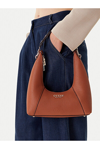 Guess Γυναικεία Τσάντα Χειρός Καφέ HWBG7334170