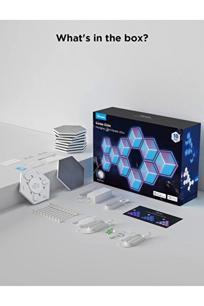 Govee Glide Hexagon Light Panels Ultra Meteor grey 7Pack