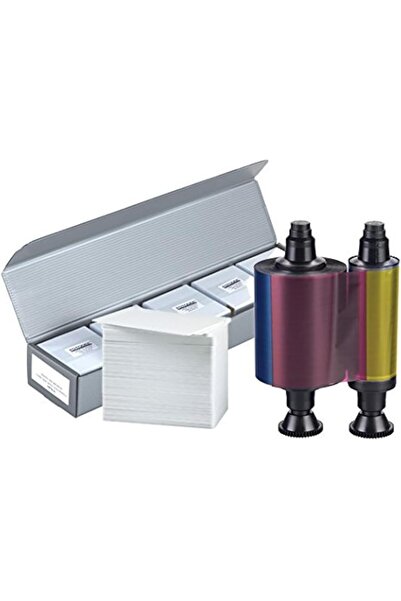 Evolis R3011 YMCKO Color Ribbon + 500 PVC Cards