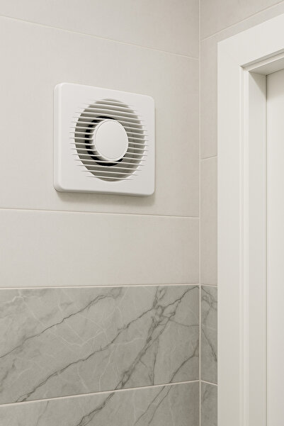 Mutlusan 100 mm 4” Havalandırma Aspiratörü – 12W Sessiz Banyo ve Tuvalet Fanı (2450 rpm)