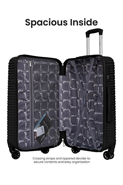 PARAJOHN 3-Piece ABS Hardshell Luggage Set – Small 10KG, Medium 20KG & Large 30KG Spinner Trolley