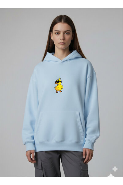 LORVEX Swea tricou unisex supradimensionat cu imprimeu Cool Duck