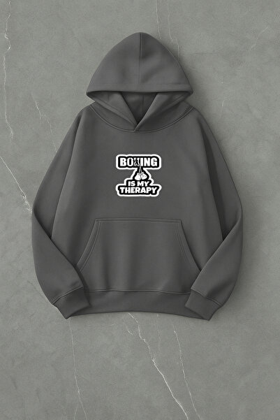 LORVEX Боксът е моята терапия - мъжка суитшърт с голям размер