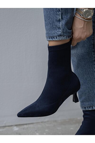 ECENİN BUTİĞİ Bobby Streç Lacivert Süet Bot
