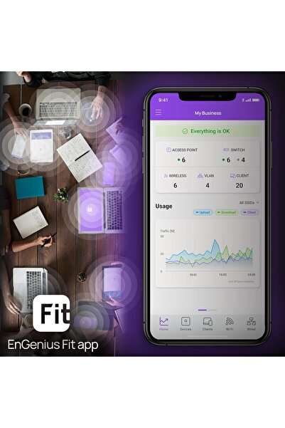ENGENIUS Indoor Access Point Wireless Wi-Fi 6 PoE AP | Dual Band AX3000 | Cloud Managed & App & OnPr