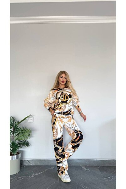 Bella Belluci Patterned Bottom Top Set