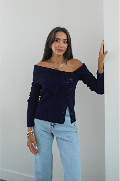 Crveniruz LACİVERT TRİKO HIRKA