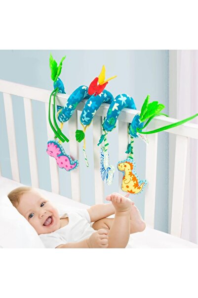 OEM Jucărie spiralată pentru pătuț sau cărucior cu dinozauri