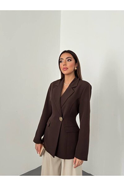 Aden Wear Kruvaze Vücuda Oturan Blazer Ceket